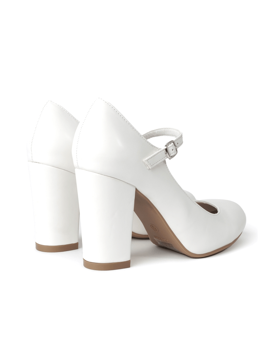 Skippy | White Heels by J.Adams – Don't Panic Shoes