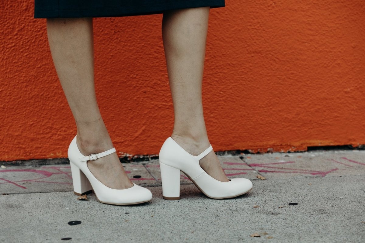 Skippy | White Heels by J.Adams – Don't Panic Shoes