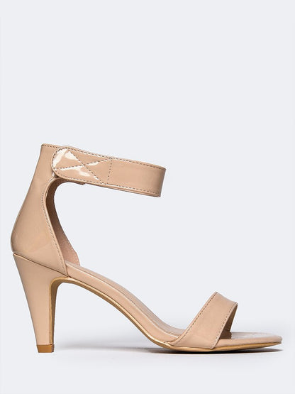 Sleek | Beige Patent Heels by J.Adams – Don't Panic Shoes