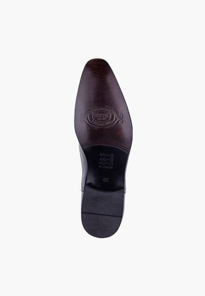 Sleek Lace Up Patent Leather Navy Grey Formal Dress Shoe Men Shoes by Sepol Shoes – Don't Panic Shoes