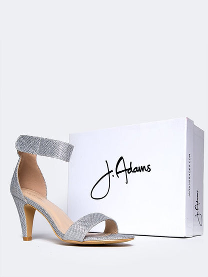 Sleek | Silver Glitter Heels by J.Adams – Don't Panic Shoes