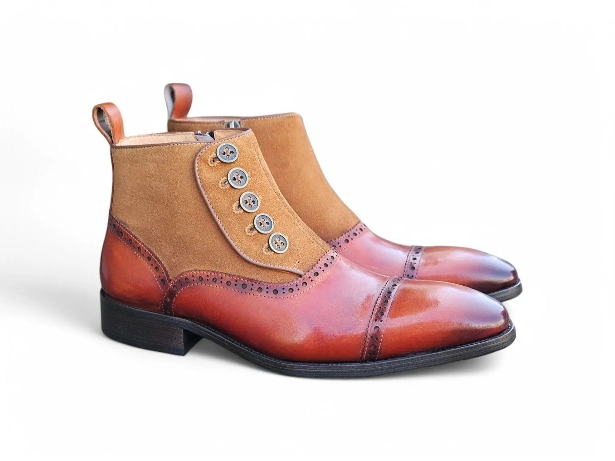 Slip On Cap Toe Boot Premium Suede Leather Kb503 - 20sc Boots by Carrucci Shoes – Don't Panic Shoes