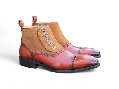 Slip On Cap Toe Boot Premium Suede Leather Kb503 - 20sc Boots by Carrucci Shoes – Don't Panic Shoes