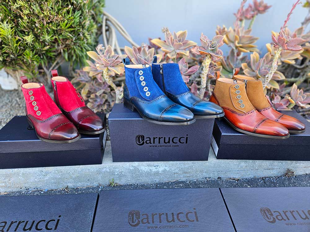 Slip On Cap Toe Boot Premium Suede Leather Kb503 - 20sc Boots by Carrucci Shoes – Don't Panic Shoes