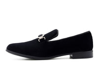 Thumbnail for  Close-up of the luxurious black leather material of Antonio Black shoes