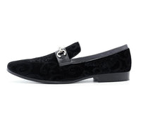 Thumbnail for Buy Amali Throne Black Men’S Velvet Slip On Loafers - Smoking Slippers from Don’t Panic Shoes | Best Prices & Fast Shipping