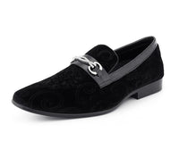 Thumbnail for Buy Amali Throne Black Men’S Velvet Slip On Loafers - Smoking Slippers from Don’t Panic Shoes | Best Prices & Fast Shipping