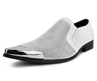 Thumbnail for Buy Dezzy White Rhinestone Tuxedo Slippers Men’S Vegan Suede - Smoking Slippers from Don’t Panic Shoes | Best Prices & Fast Shipping