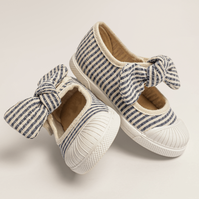 Sofia Stripes Adjustable Velcro Non Slip Rubber Captoe fashion by Childrenchic – Don't Panic Shoes