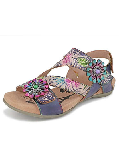 Soleil Boho Leather Sandals Sandals by Colorstepshoes – Don't Panic Shoes