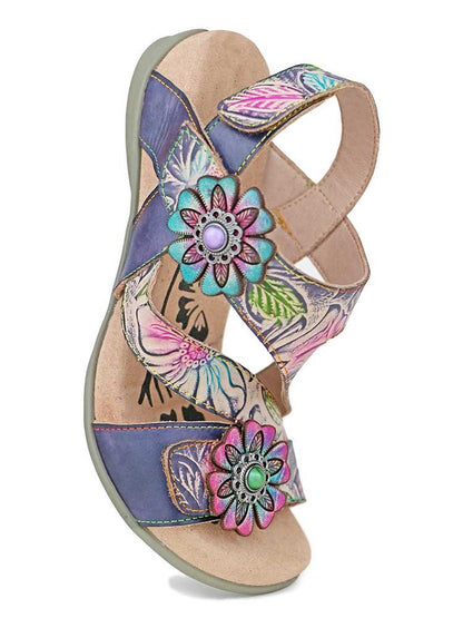 Soleil Boho Leather Sandals Sandals by Colorstepshoes – Don't Panic Shoes