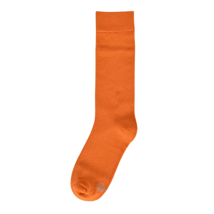 Solid Clementine Orange Socks Bright Zesty Color Bold Statement Fashionable Everyday Wear Comfortable Fit Socks by No Cold Feet – Don't Panic Shoes