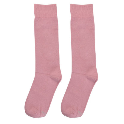 Solid Dusty Rose Everyday Crew Socks Comfortable Chic Lightweight Seamless Design Perfect For Casual Wear Socks by No Cold Feet – Don't Panic Shoes