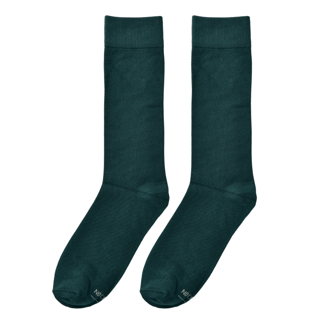 Solid Emerald Green Socks Soft Comfortable Breathable Crew Length Everyday Casual Dress Socks by No Cold Feet – Don't Panic Shoes