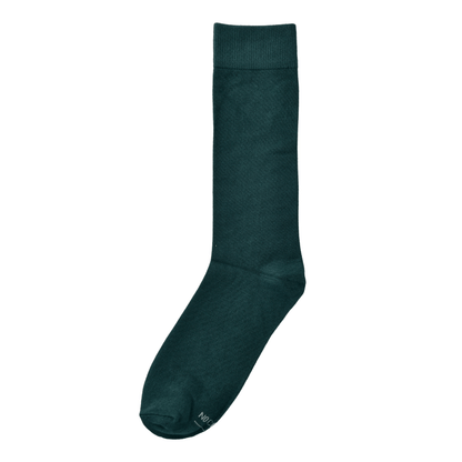 Solid Emerald Green Socks Soft Comfortable Breathable Crew Length Everyday Casual Dress Socks by No Cold Feet – Don't Panic Shoes