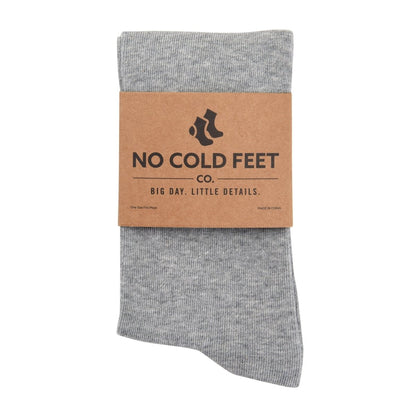 Solid Grey Socks Everyday Sophistication Effortless Comfort Crew Length Multipack For Daily Wear Socks by No Cold Feet – Don't Panic Shoes