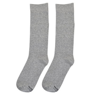 Solid Grey Socks Everyday Sophistication Effortless Comfort Crew Length Multipack For Daily Wear Socks by No Cold Feet – Don't Panic Shoes