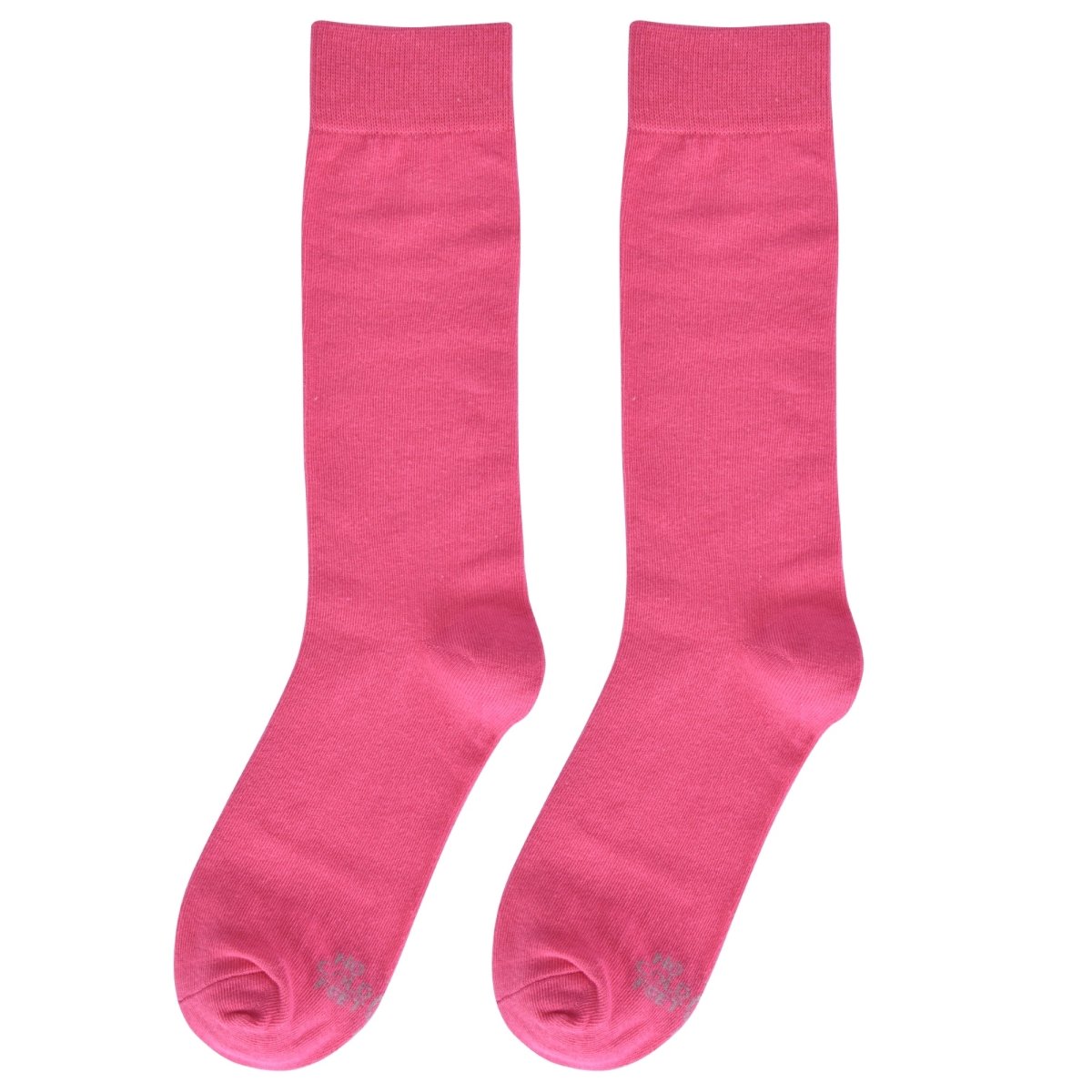 Solid Hot Pink Socks Vibrant Bold Statement Pair For Everyday Wear And Playful Color Pop Socks by No Cold Feet – Don't Panic Shoes