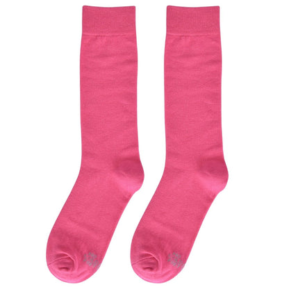 Solid Hot Pink Socks Vibrant Bold Statement Pair For Everyday Wear And Playful Color Pop Socks by No Cold Feet – Don't Panic Shoes