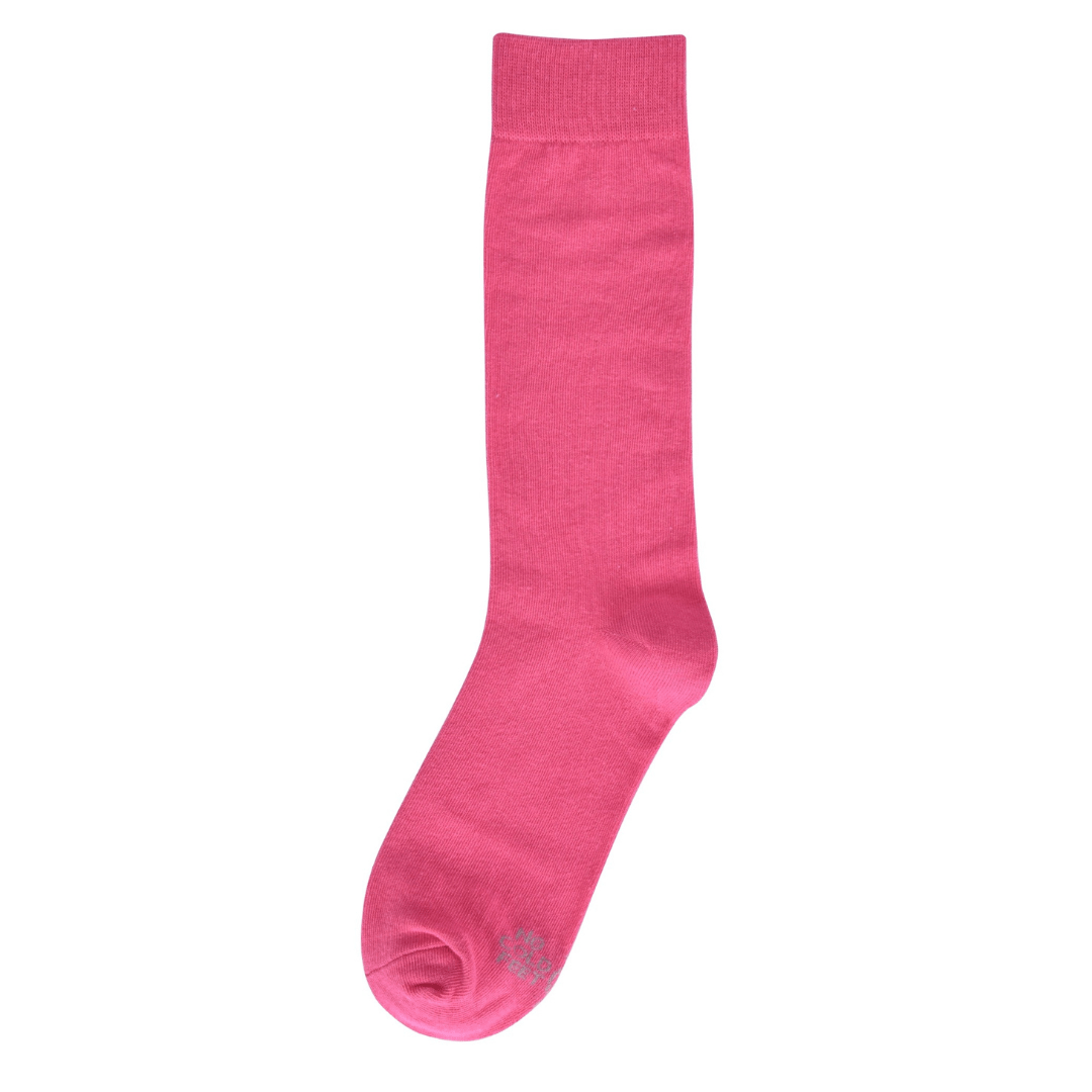 Solid Hot Pink Socks Vibrant Bold Statement Pair For Everyday Wear And Playful Color Pop Socks by No Cold Feet – Don't Panic Shoes
