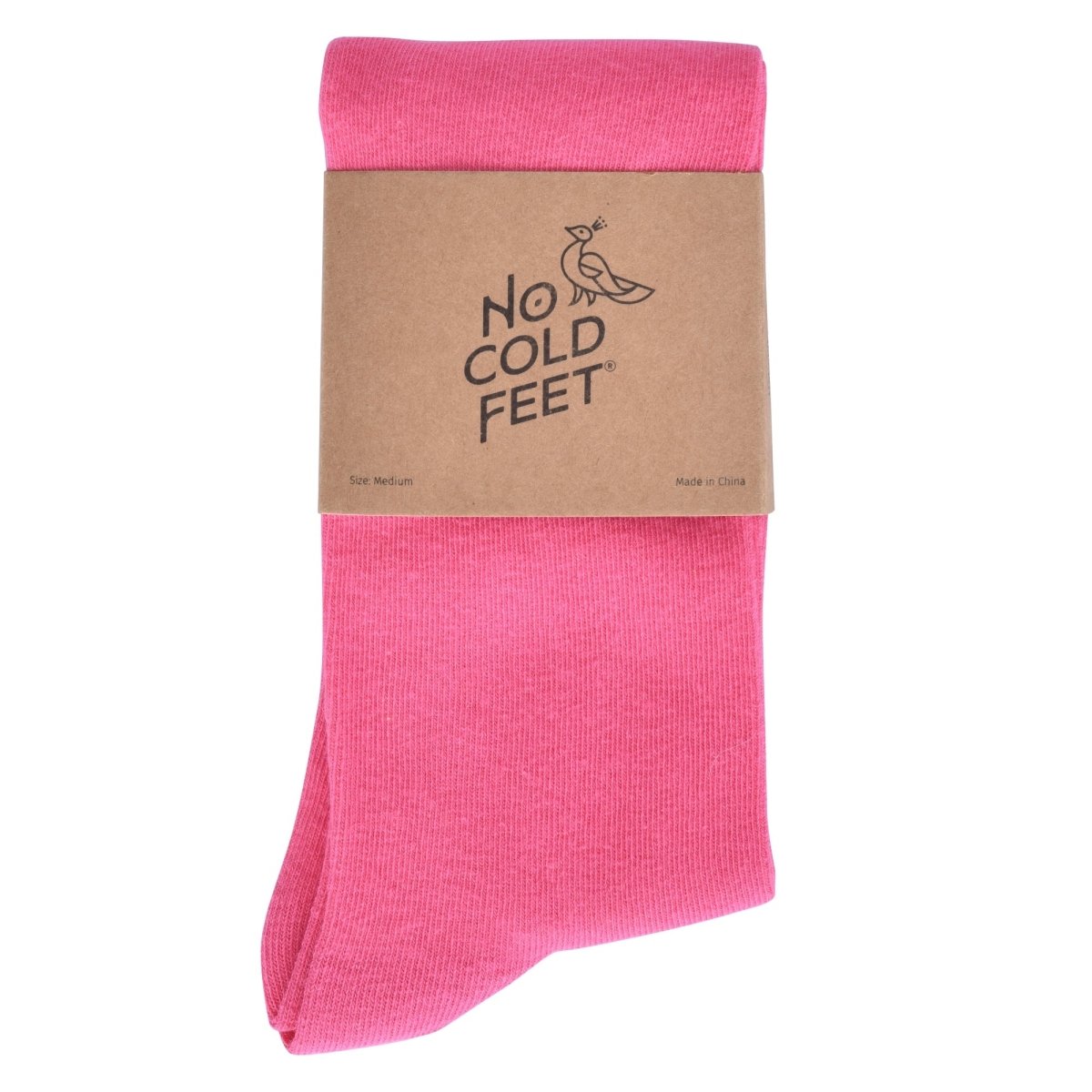 Solid Hot Pink Socks Vibrant Bold Statement Pair For Everyday Wear And Playful Color Pop Socks by No Cold Feet – Don't Panic Shoes