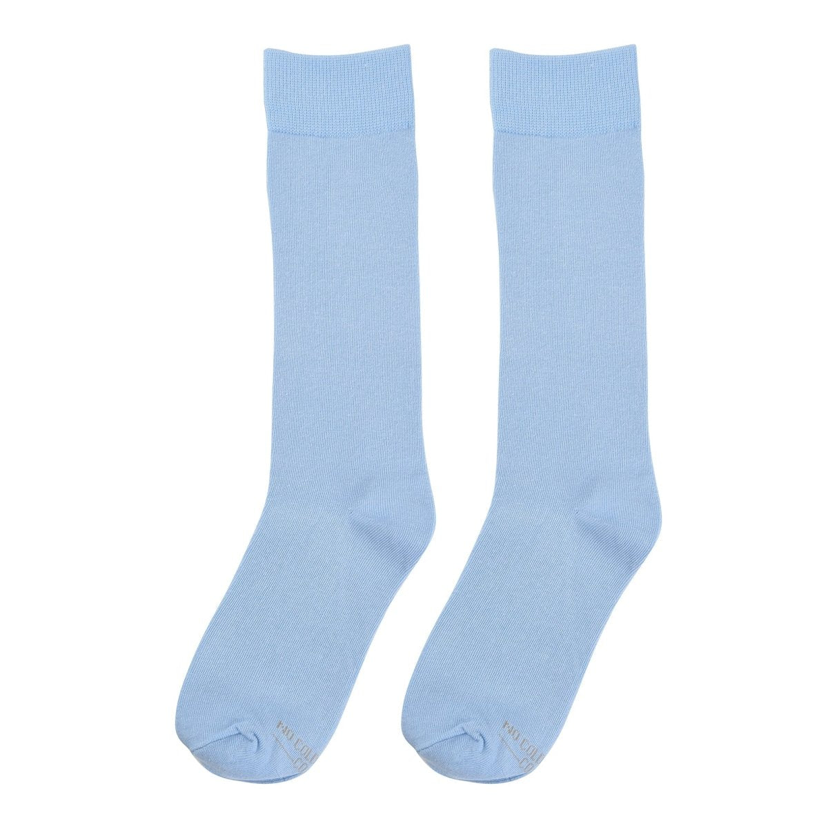 Solid Sky Blue Socks Everyday Comfort Crew Ankle Socks With Reinforced Toe And Heel For Men Women Socks by No Cold Feet – Don't Panic Shoes