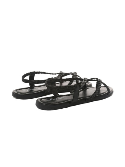 Sonia | Black Sandals by J.Adams – Don't Panic Shoes