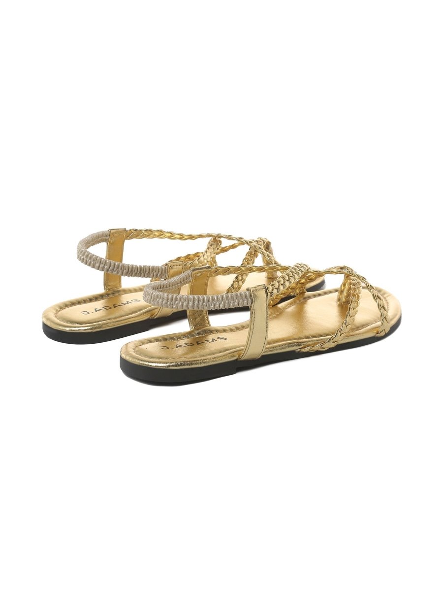 Sonia | Gold Sandals by J.Adams – Don't Panic Shoes