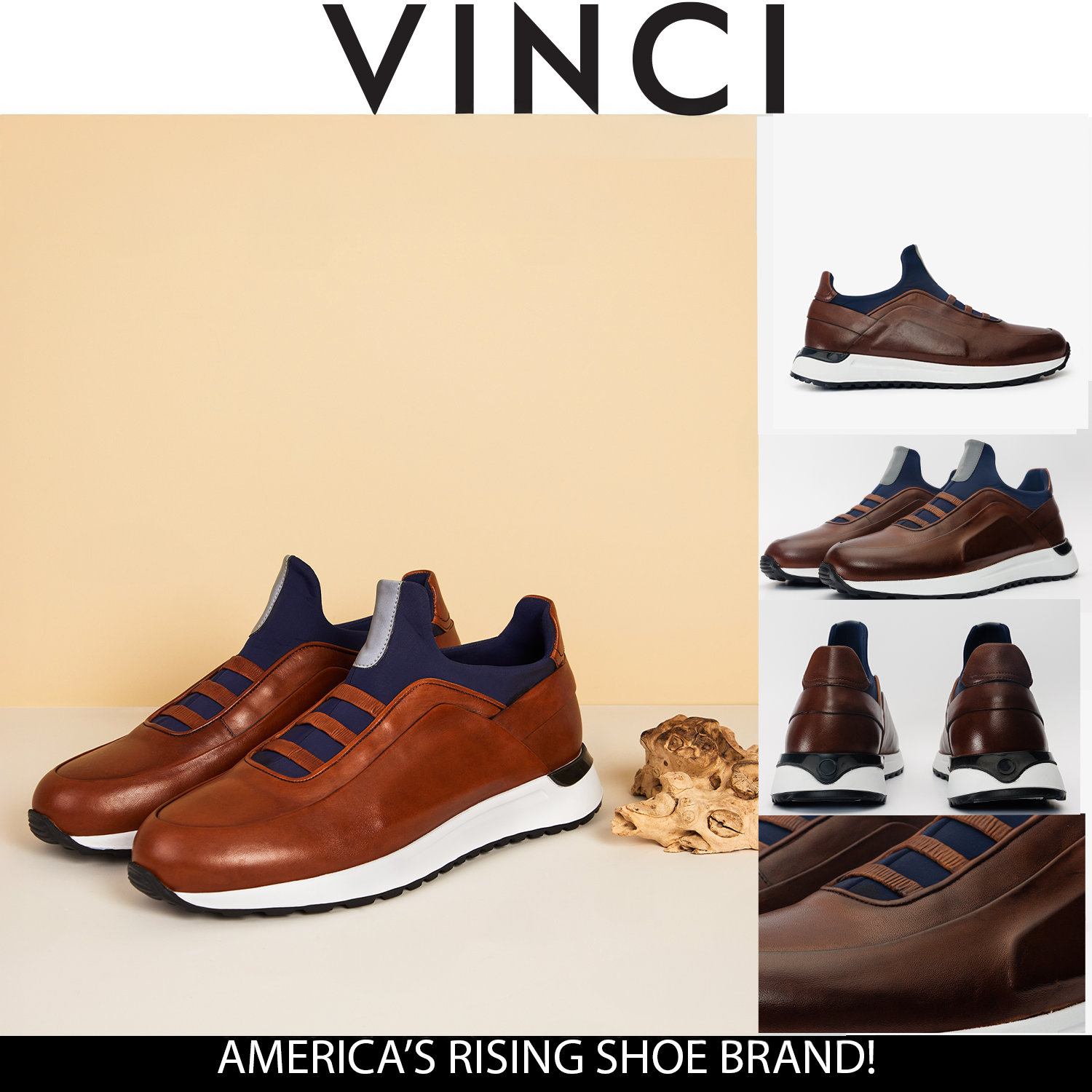 The Sonoma Tan Leather Men Sneaker