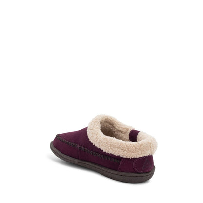 Soothe Slipper Women’S Plum Suede Memory Foam Outsole Staheekum Women's Slippers by Staheekum Women's – Don't Panic Shoes