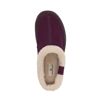 Soothe Slipper Women’S Plum Suede Memory Foam Outsole Staheekum Women's Slippers by Staheekum Women's – Don't Panic Shoes
