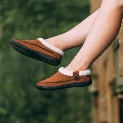 Soothe Slipper Women’S Vegan Polyester Fur Wheat 910155 Staheekum Women's Slippers by Staheekum Women's – Don't Panic Shoes