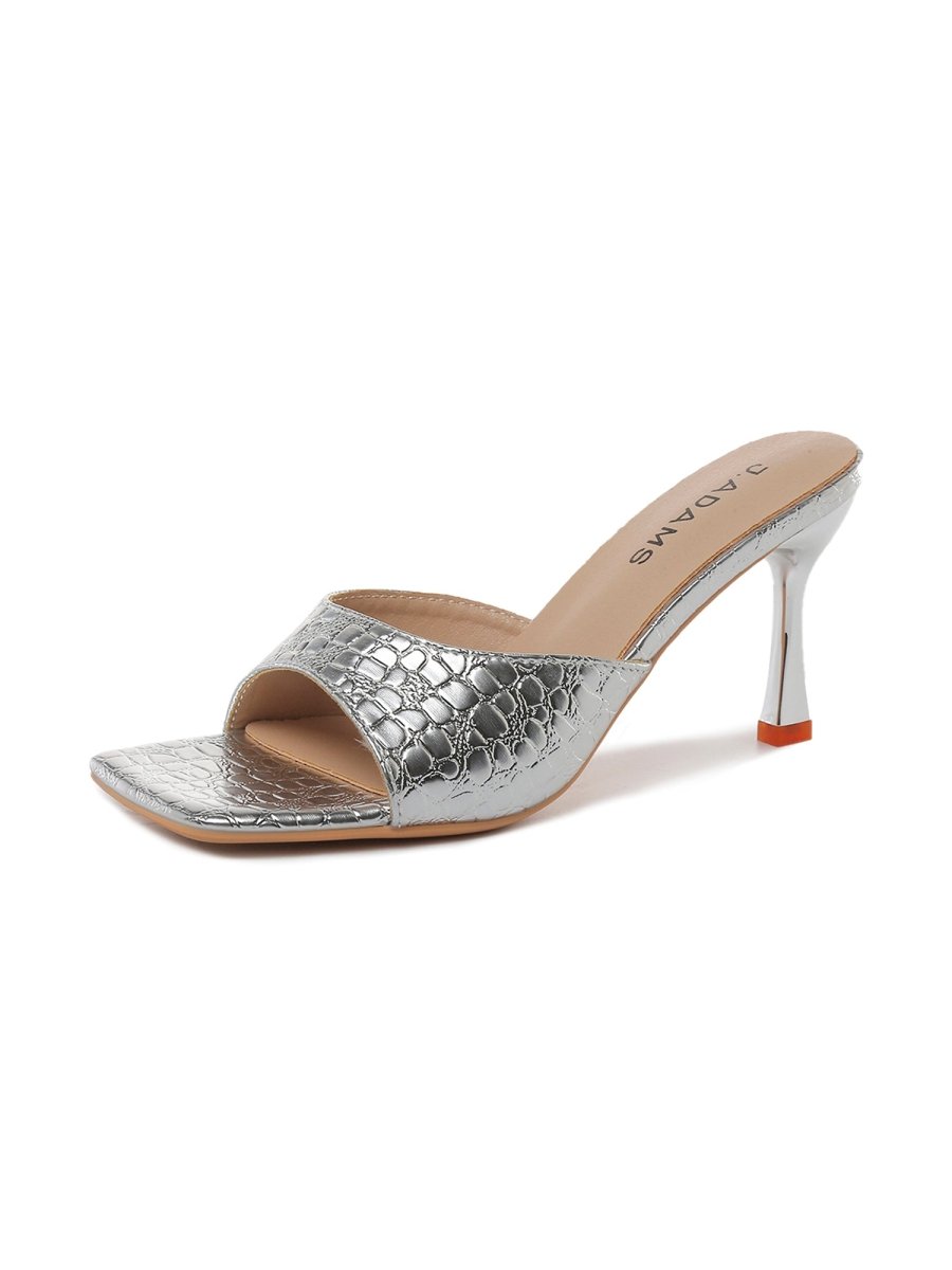 Sophia | Silver Heels by J.Adams – Don't Panic Shoes