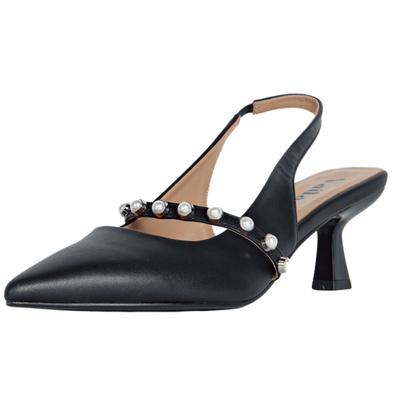 Sophia Slingback Pumps Black Shoes by Vaila Shoes – Don't Panic Shoes