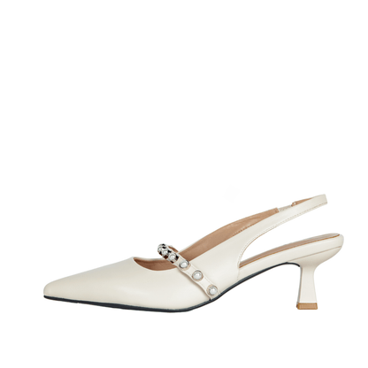 Sophia Slingback Pumps Ivory Shoes by Vaila Shoes – Don't Panic Shoes