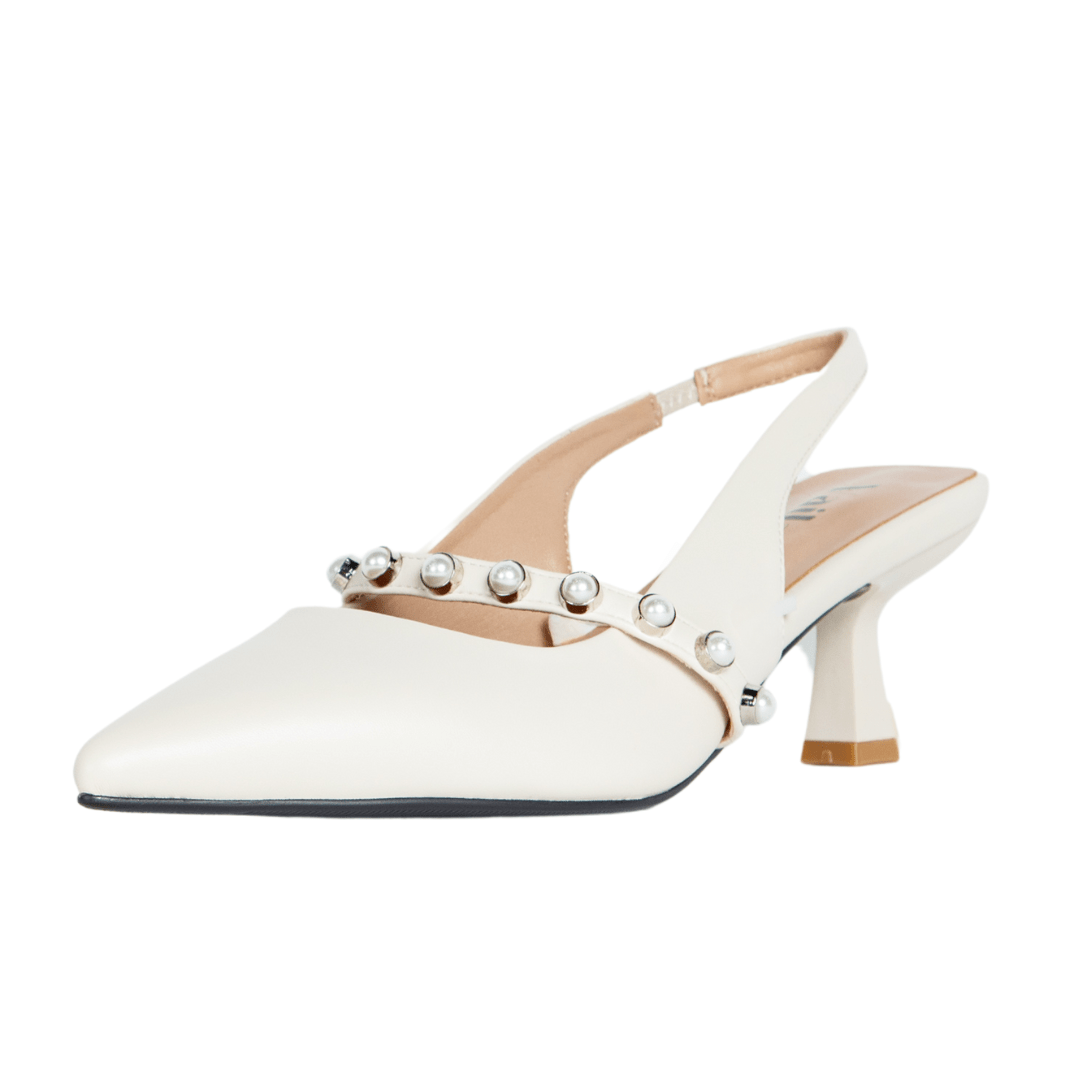Sophia Slingback Pumps Ivory Shoes by Vaila Shoes – Don't Panic Shoes
