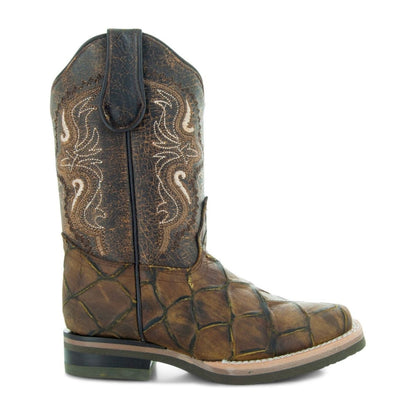 Soto Boots Kids Pirarucu Print Cowboy Boots K4008 Cowboy Boots by Soto Boots – Don't Panic Shoes