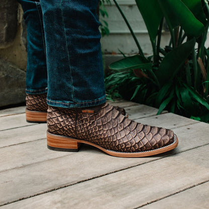 Soto Boots Mens Brown Python Print Boots H50032 Cowboy Boots by Soto Boots – Don't Panic Shoes