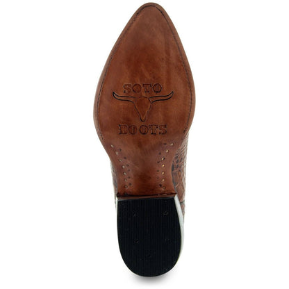 Soto Boots Men's Gator Tail Print Cowboy Boots (H7006) Cowboy Boots by Soto Boots – Don't Panic Shoes