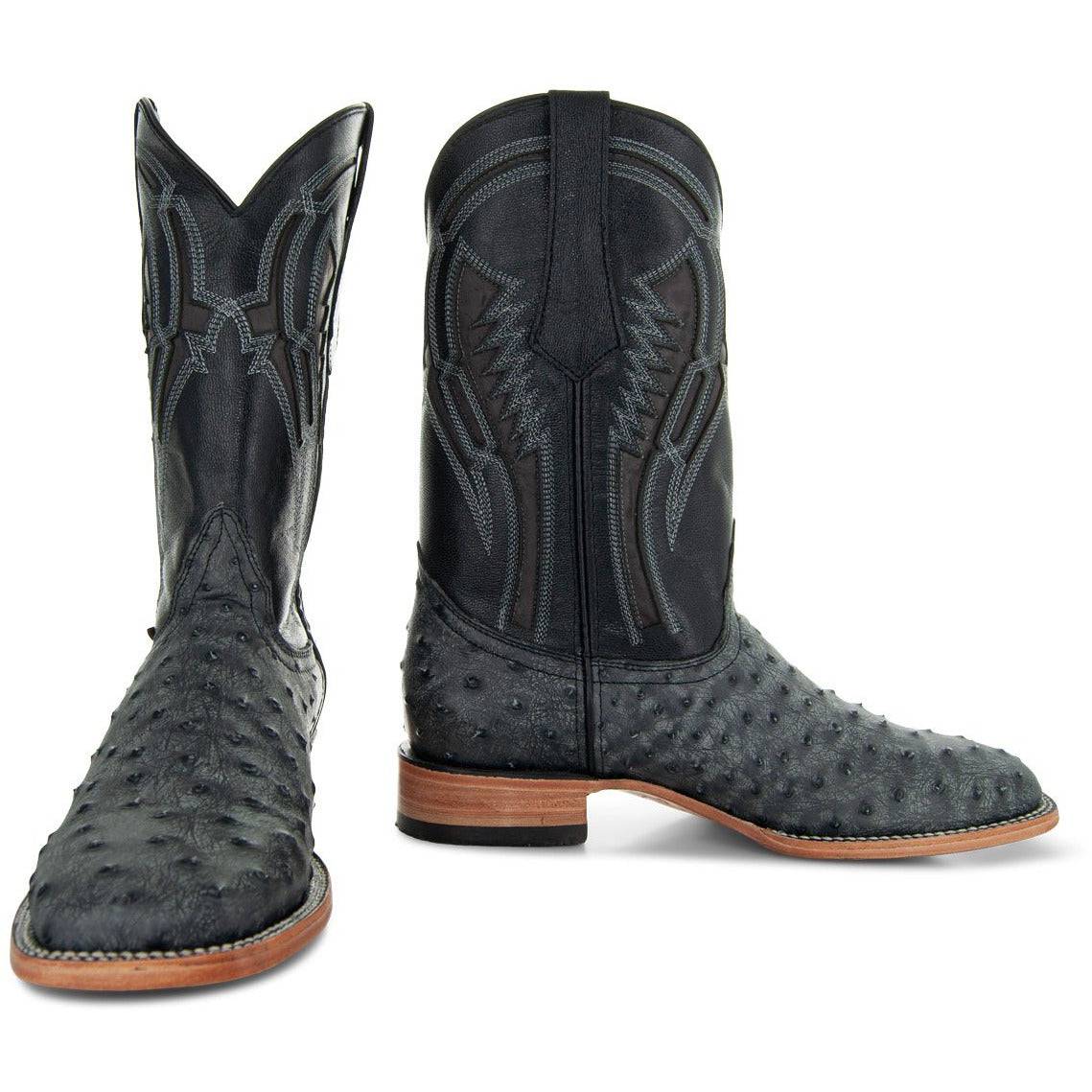 Soto Boots Mens Out Of The Wild Black Ostrich Print Boots H50031 Cowboy Boots by Soto Boots – Don't Panic Shoes