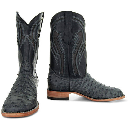 Soto Boots Mens Out Of The Wild Black Ostrich Print Boots H50031 Cowboy Boots by Soto Boots – Don't Panic Shoes