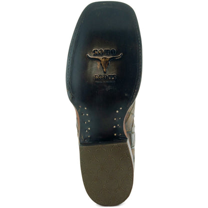 Soto Boots Men's Pirarucu Print Cowboy Boots H4015 Cowboy Boots by Soto Boots – Don't Panic Shoes