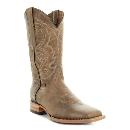 Soto Boots Mens Tan Broad Square Toe Cowboy Boot H50036 Cowboy Boots by Soto Boots – Don't Panic Shoes