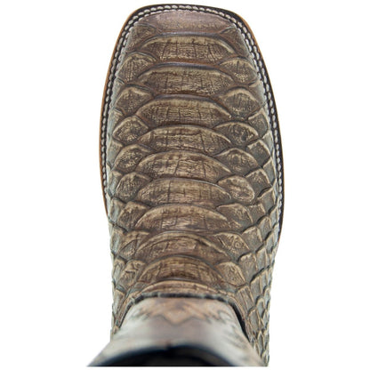Soto Boots Mens Tan Python Print Boots H50032 Cowboy Boots by Soto Boots – Don't Panic Shoes
