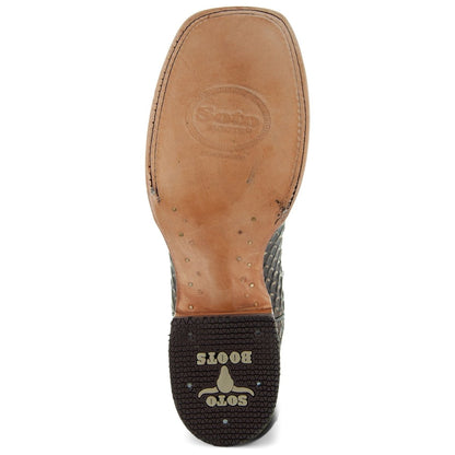 Soto Boots Mens Tan Python Print Boots H50032 Cowboy Boots by Soto Boots – Don't Panic Shoes