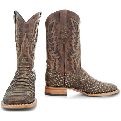 Soto Boots Mens Tan Python Print Boots H50032 Cowboy Boots by Soto Boots – Don't Panic Shoes