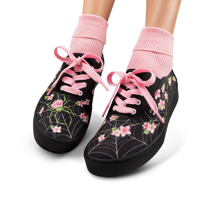 Spider Blossom Casual Sneaker Sneakers by Hot Chocolate Design – Don't Panic Shoes