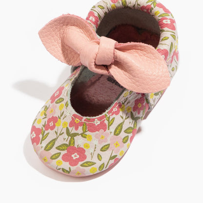 Spring Bouquet Knotted Bow Baby Shoe Knotted Bow Mocc by Freshly Picked – Don't Panic Shoes