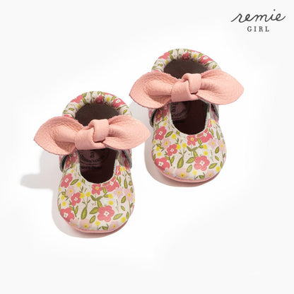Spring Bouquet Knotted Bow Baby Shoe Knotted Bow Mocc by Freshly Picked – Don't Panic Shoes