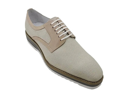 Spring Linen Mixed Media Oxford All Day Comfort Leather Ks515 - 43 Shoes by Carrucci Shoes – Don't Panic Shoes